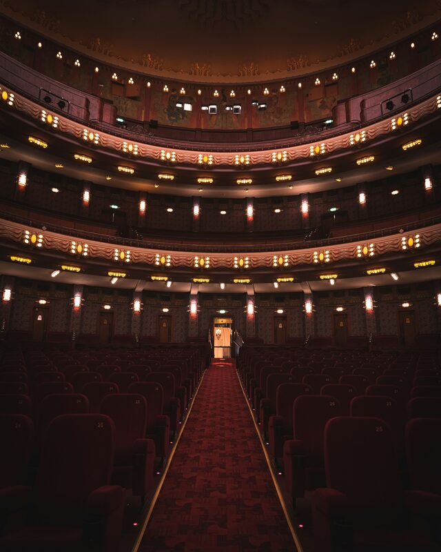 Empty theater seen from the stage